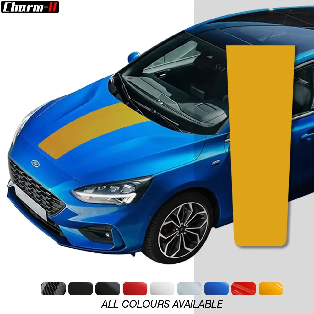 Car Auto Body Hood Bonnet Cover Stripes Modified Graphic Decor Stickers Universal Fits for Ford Focus 1 2 3 4 MK1 MK2 MK3 MK4