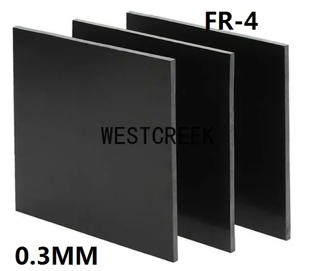 WESTCREEK 0.3mm Thick Black FR4 Fiberglass Sheet Glass Fibre Plate GFRP GF Board Black Epoxy Plate FR-4 Insulation Anti-static G