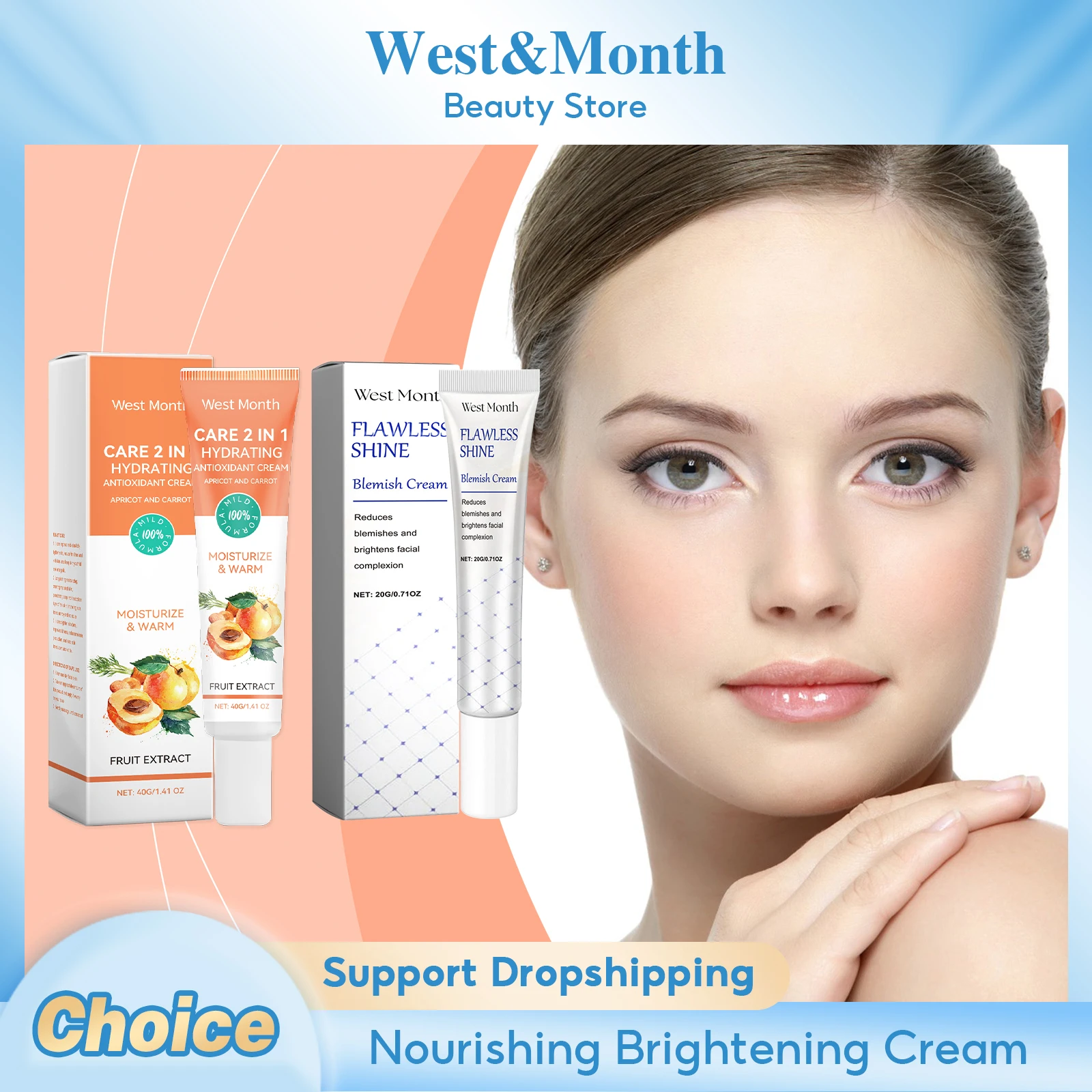 

Nourishing Brightening Cream Long Lasting Moisturizing Fade Spots Brighten Skin Tone Firming Strengthen Barrier Whitening Cream
