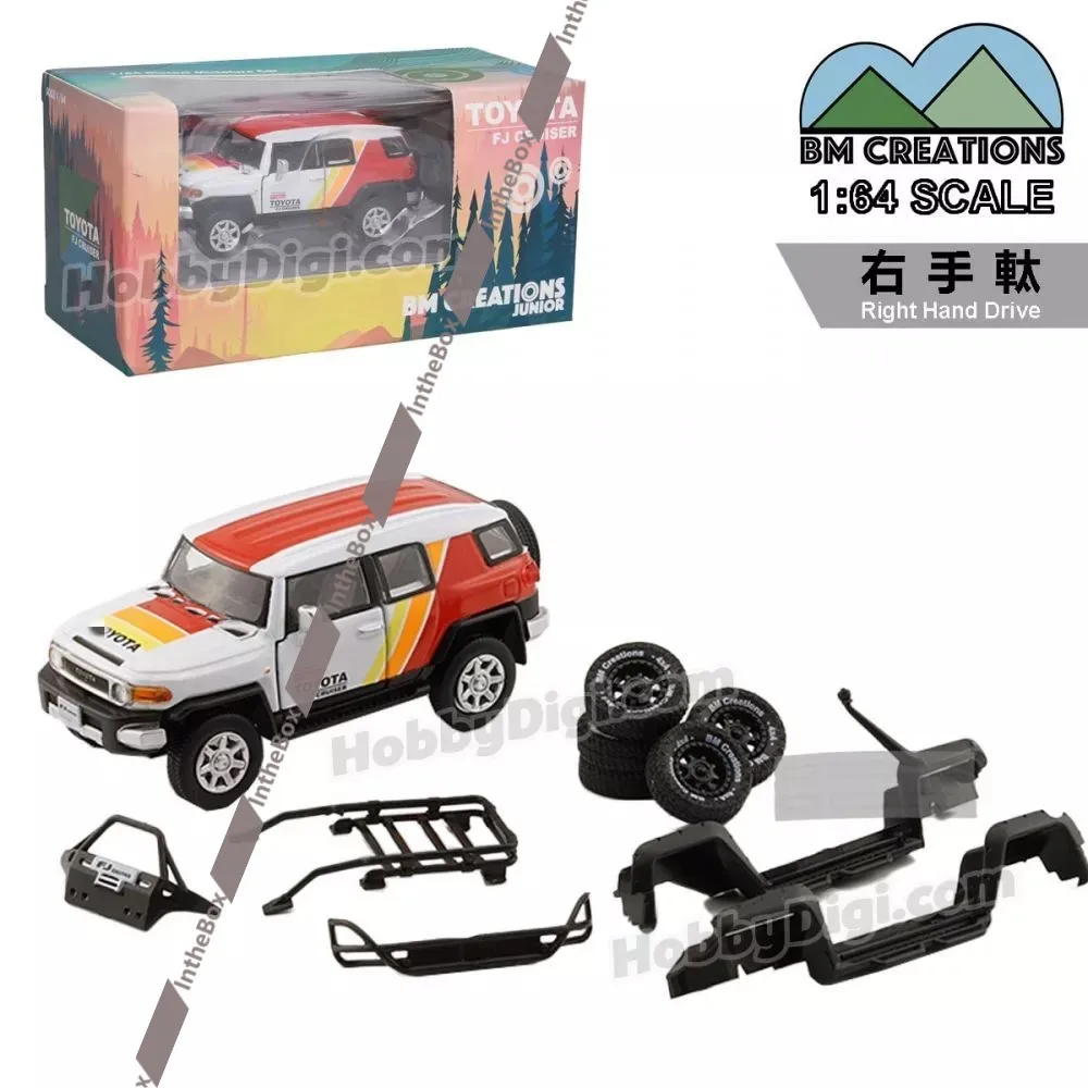 

BM Creations - 64B0200 - FJ Cruiser White w/sticker Acc Pack Diecast Model Car Collection Limited Edition Hobby Toys