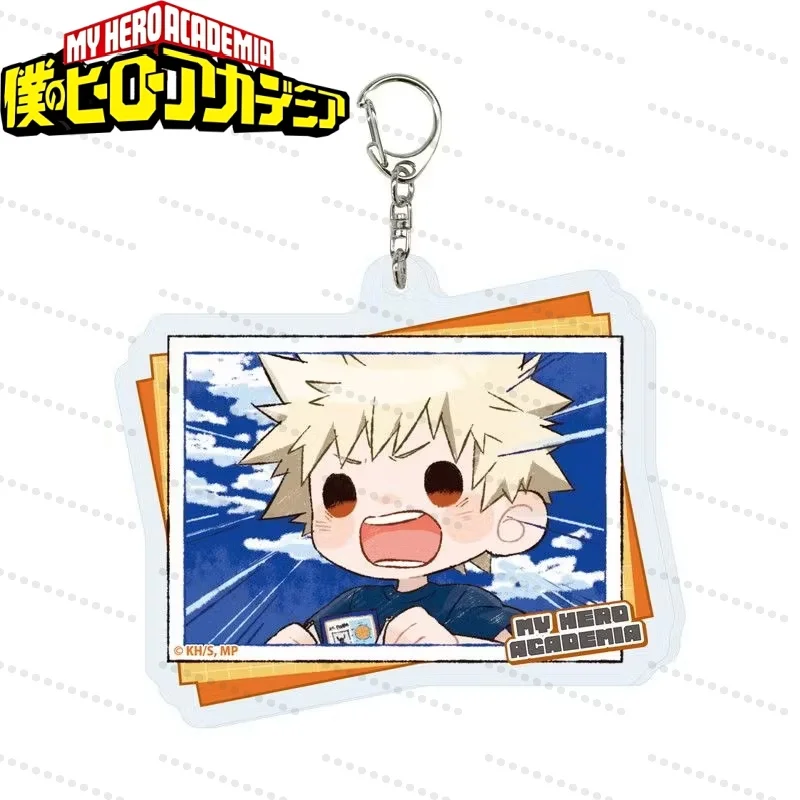 Hot Anime My Hero Academia Acrylic Keychain Student Backpack Pendant Accessories Halloween Decoration 6cm