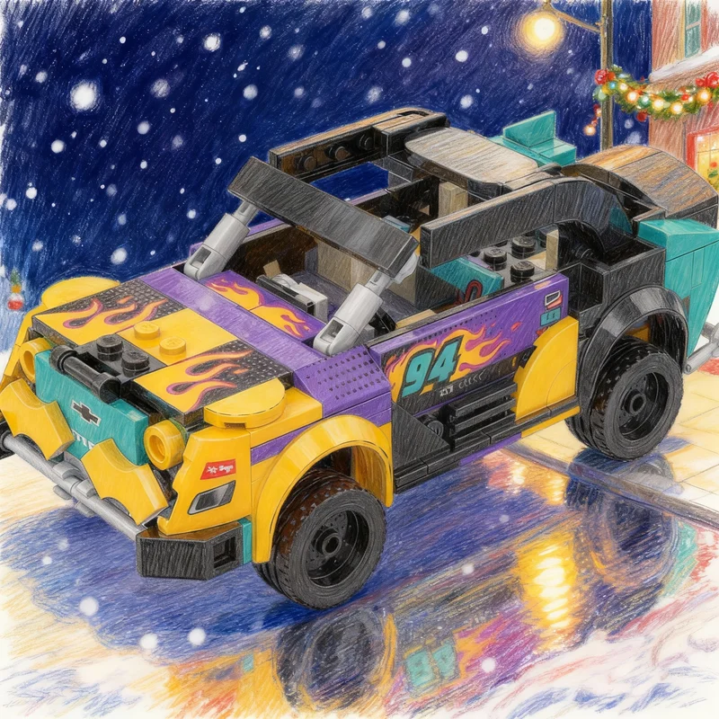 246pcs MOC Jeeped City Champions Model Building Blocks Christmas Gift Creative Idea Assemble DIY Birthday Display 3D Collection