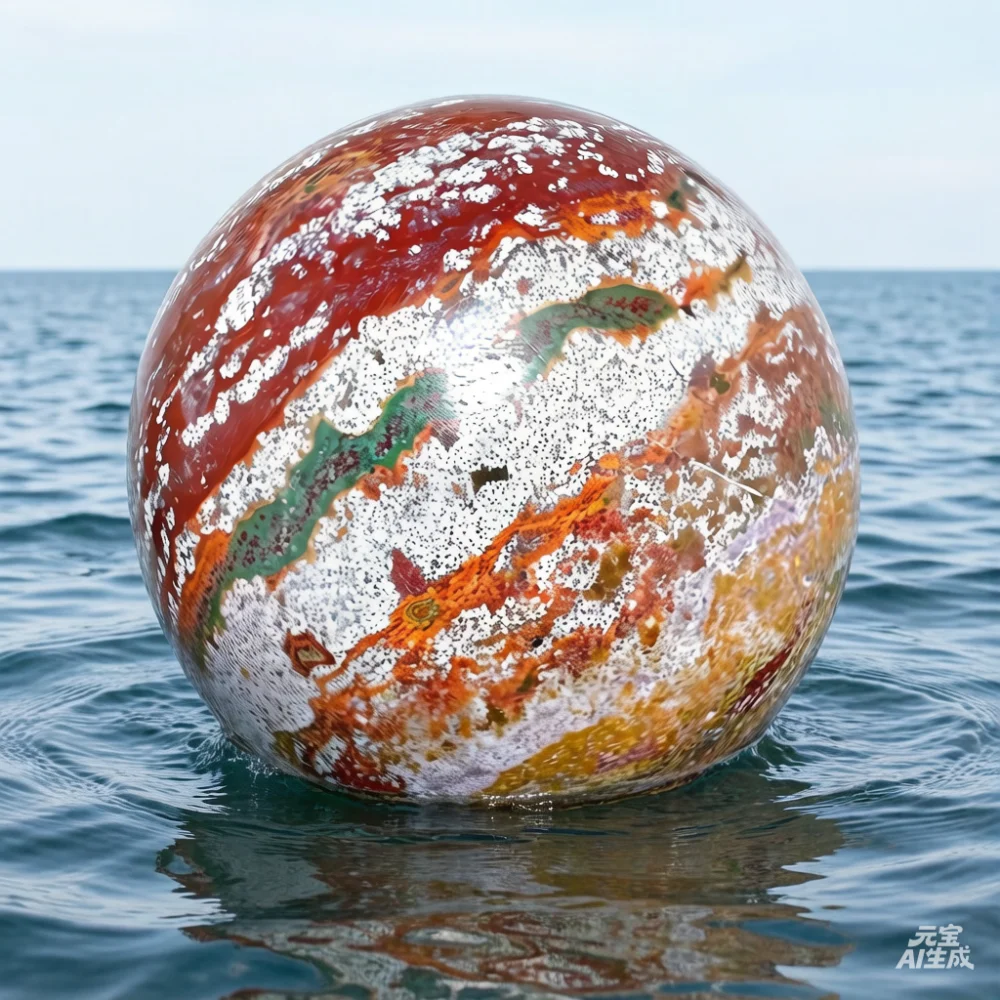 Natural Ocean Jasper Sphere with Druzy Cracks Raw Geode Healing Crystal Reiki Energy Home Decor with Stand Colorful Mineral Rock