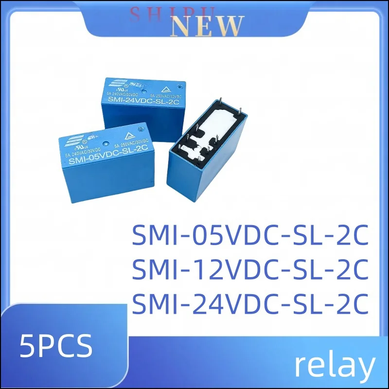 

5PCS SMI-05VDC 12VDC 24VDC-SL-2C relay two groups conversion