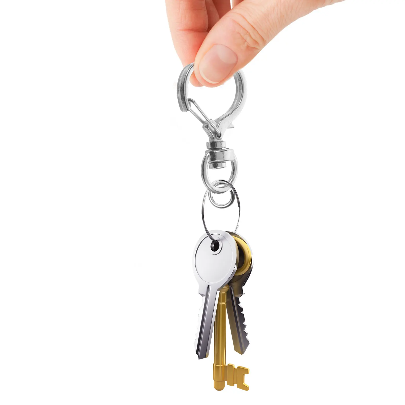 

50 pcs Keychain Buckle Heart Ring Connector Hanging Accessories Premium Alloy Durable Long Use Easy Decorate Bags Keys