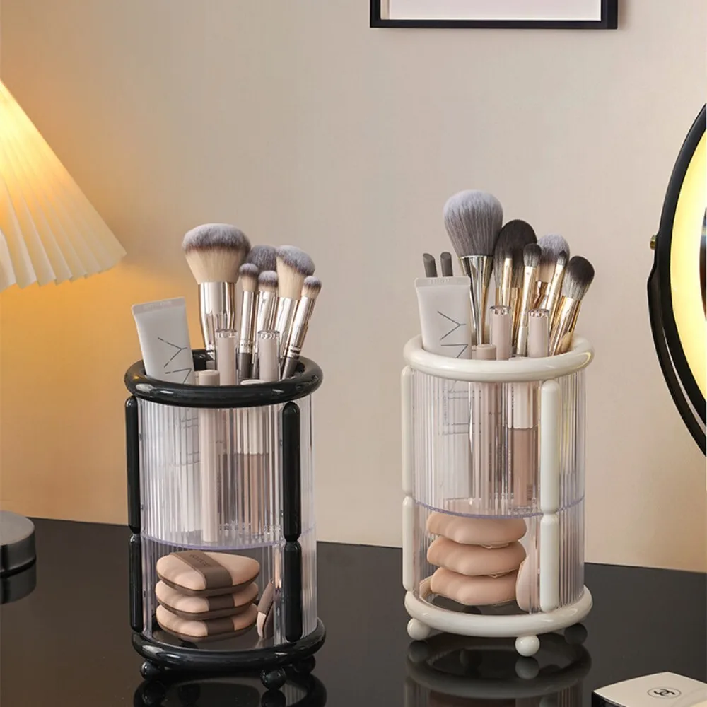 

Minimalist Makeup Brush Holder Lipstick Eyebrow Pencil Powder Cosmetic Organizer Acrylic Desktop Storage Box for Vanity