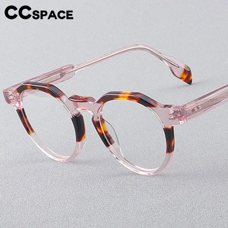 56910 Women Acetate Clear Eyewear Fashion Two Color Round Small Size Optical Spectacle Frame Prescription Spectacles