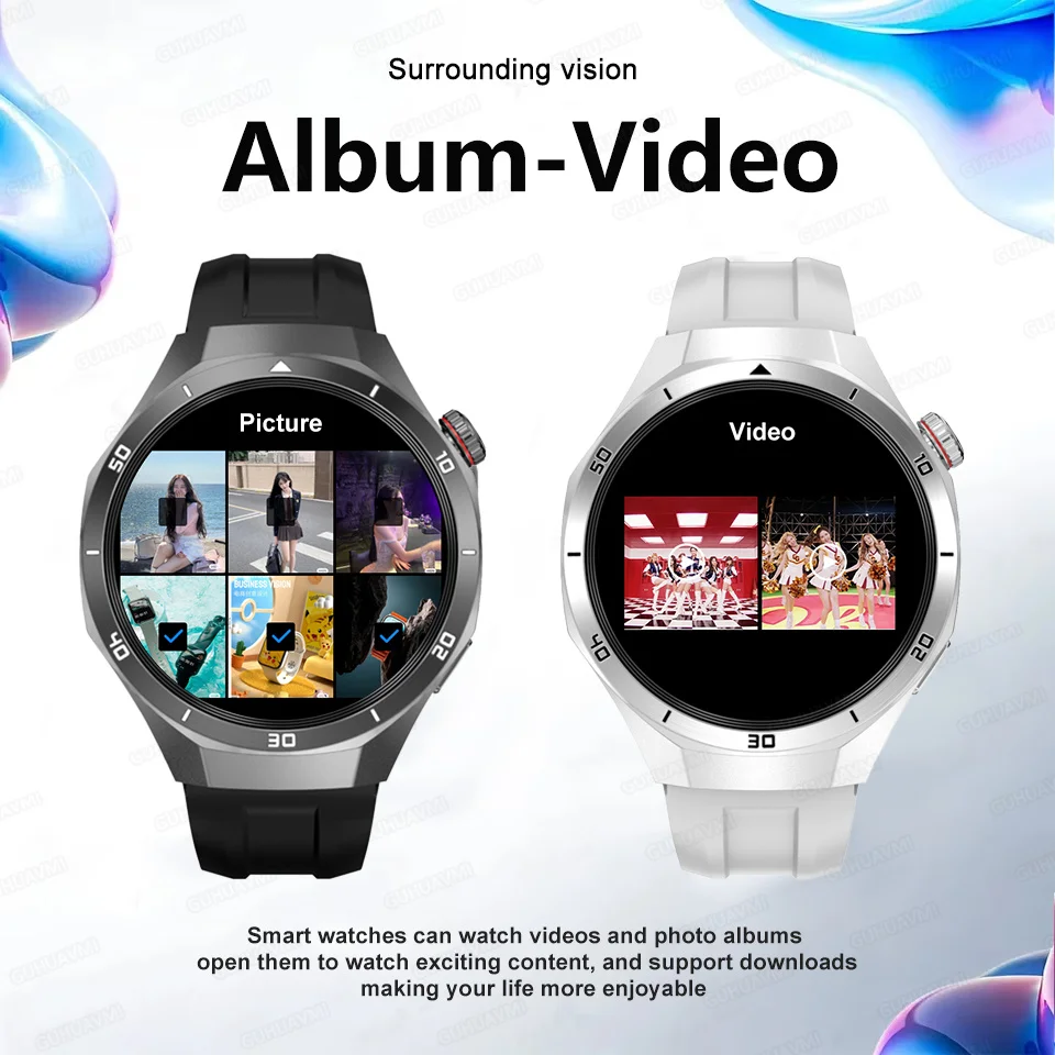 Jam Tangan Pintar Xiaomi 2025 GT5 Pro Baru, Memori Besar, Pemutar Video, GPS, Unduh Aplikasi, Jam Olahraga, Tahan Air, Panggilan, Earphone, Gelang