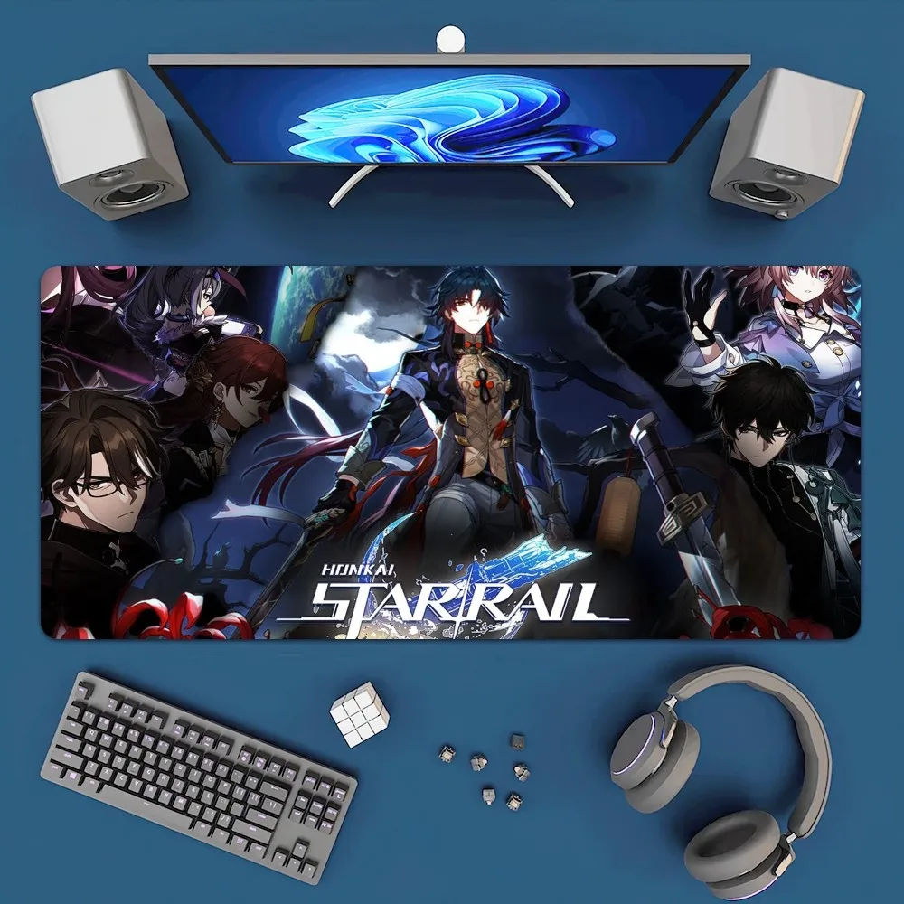 Honkai Star Rail Blade Mousepad Office Large Mouse Mat Keyboard Mats Rubber PC Computer Game Big Anti-slip Mice Mat