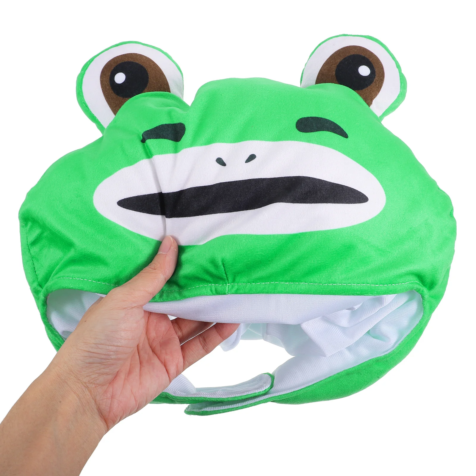 Kikkerhoofdhoed Verstelbaar Cartoon Design Kinderen Volwassenen Leuke fotografie Aankleden Kostuumaccessoire Kikkerhoed Peuter