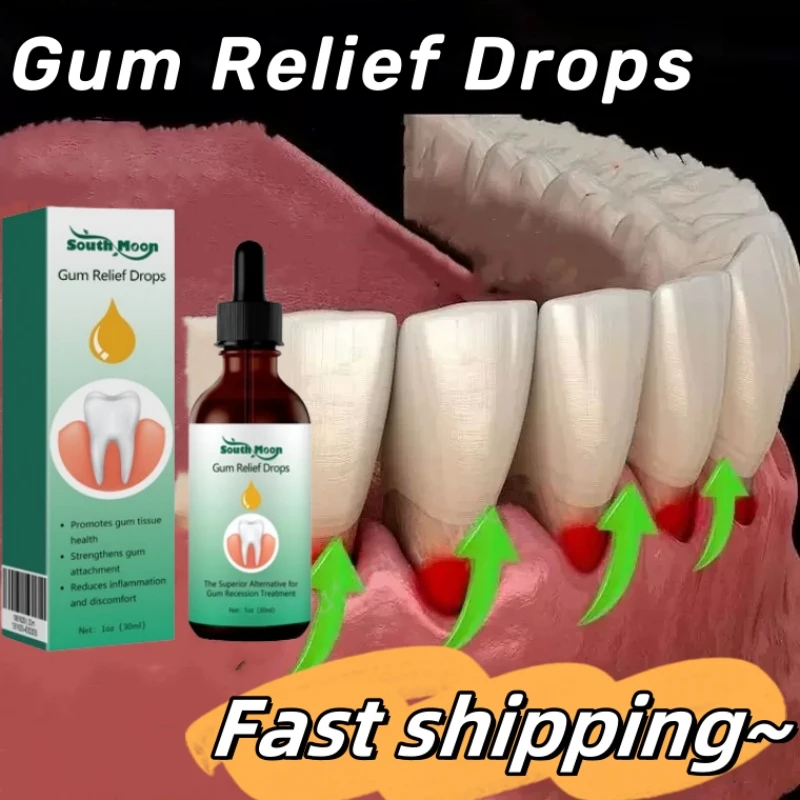 Gotas para el alivio de las encías, tratamiento de la enfermedad, reparación del crecimiento Gingival, cavidades bucales, Caries, dolor, limpieza bucal, higiene Periodontal, 30ml