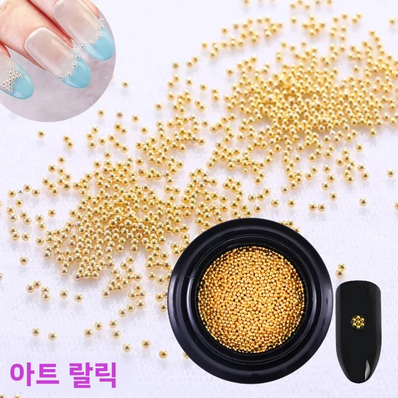 Mini Steel Ball Nail Art Gold Silver Micro Beads 3D Caviar Decoration Manicure 0.8mm 1mm 2mm for DIY Craft Jewelry Making