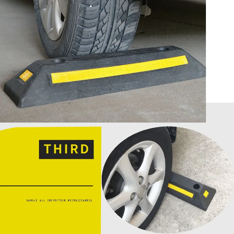 KOOJN Parking Speed Bump blocco Anti-collisione localizzatore di ruote in gomma parcheggio auto Stop retromarcia Anti-collisione antiscivolo