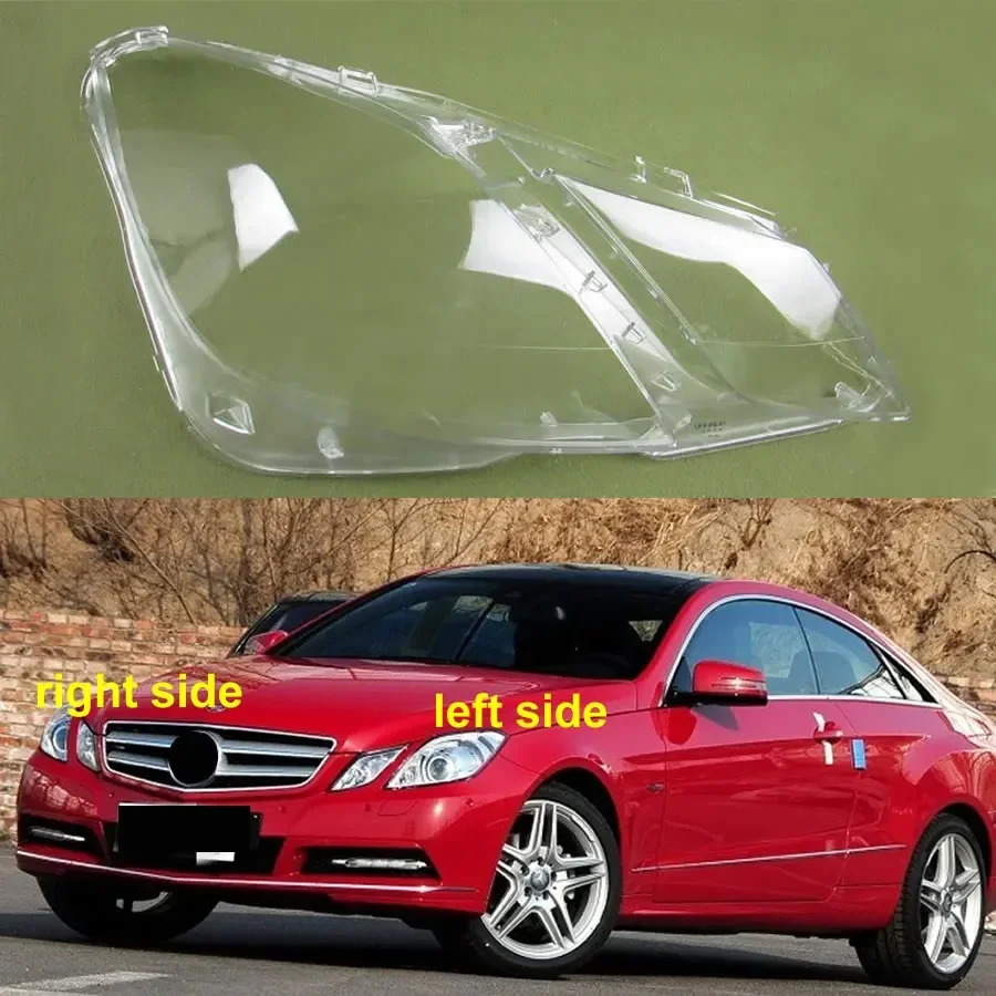 

For 2009-2012 Benz W207 E200 E260 E300 E350 E500 E-Class Coupe Headlight Lampshade Transparent Mask Cover Lens Auto Accessories