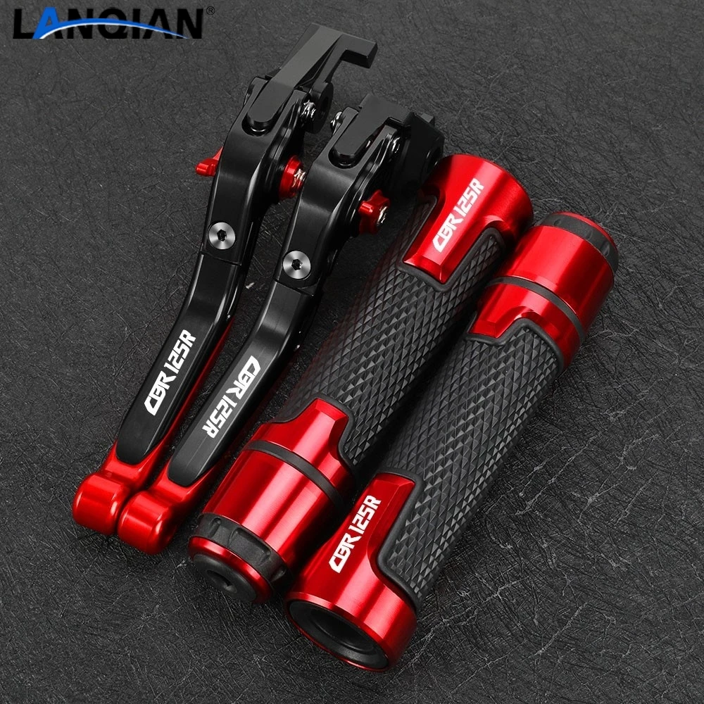 Folding Brake Clutch Levers FOR Honda CBR125R CBR 125R 2004 2005 2006 2007 2008 2009 2010 Motorcycle Handlebar Hand Grips ends