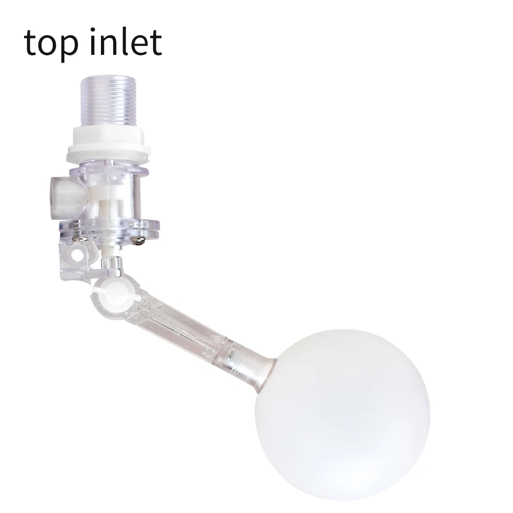 Plastic transparent float ball valve water level switch controller, large flow adjustable float for water tower and water tank r