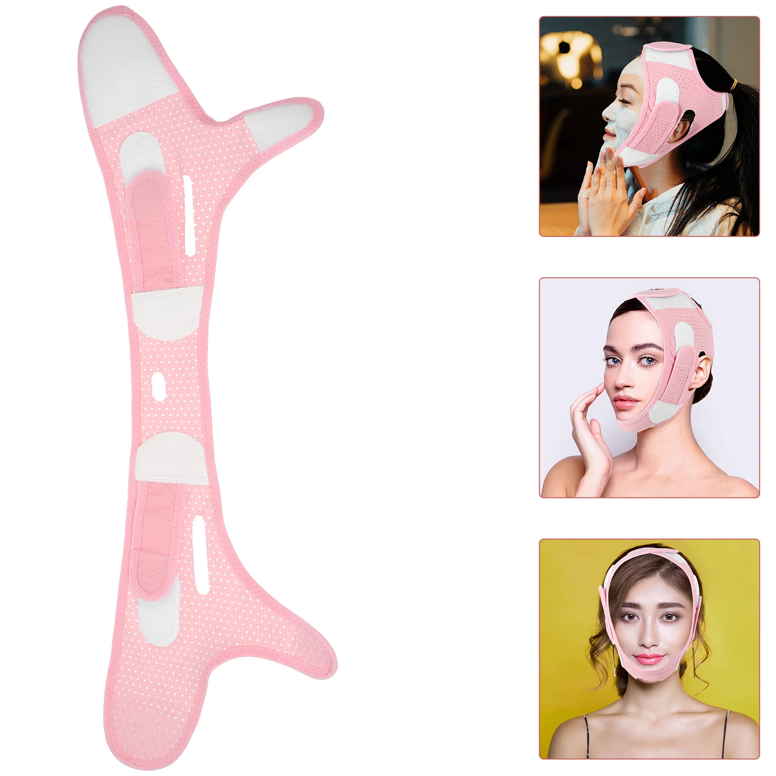 قناع تشكيل الوجه، حزام نحت الوجه لتقليل الذقن المزدوجة، قناع رفع الوجه التجميلي القابل لإعادة الاستخدام #6