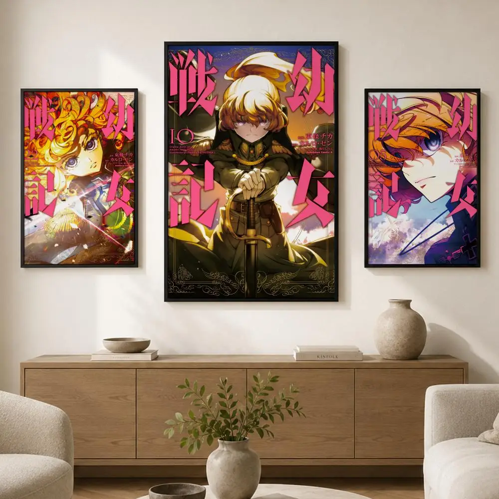 The Saga of Tanya the Evil Poster Waterproof PP paper Self-Adhesive High-Definition Decorative Art Suitable for Living Bedrooms