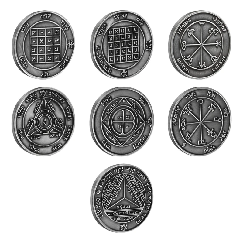 547B Ritual Altar Coin Protective Amulet Jewelry Alloys Meditations Coin Decoration