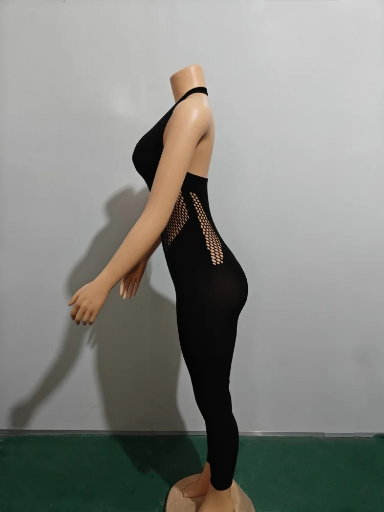 Wmstar-mono para mujer, venta al por mayor, trajes de Club sexys, ropa interior Sexy de tul con cuello Halter y espalda descubierta, traje de baño para club nocturno, trajes de una pieza