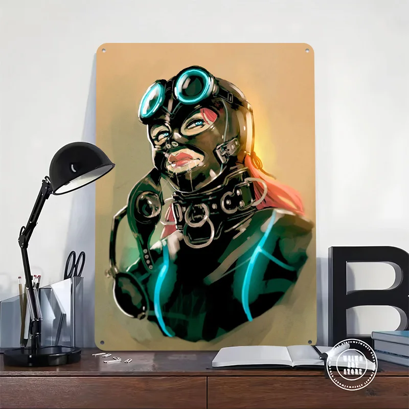 Playing Around Painting While Watching Movies. Poster Customized Vintage Metal Signs Wall Art Retro Tin Plaque for Wand Deko