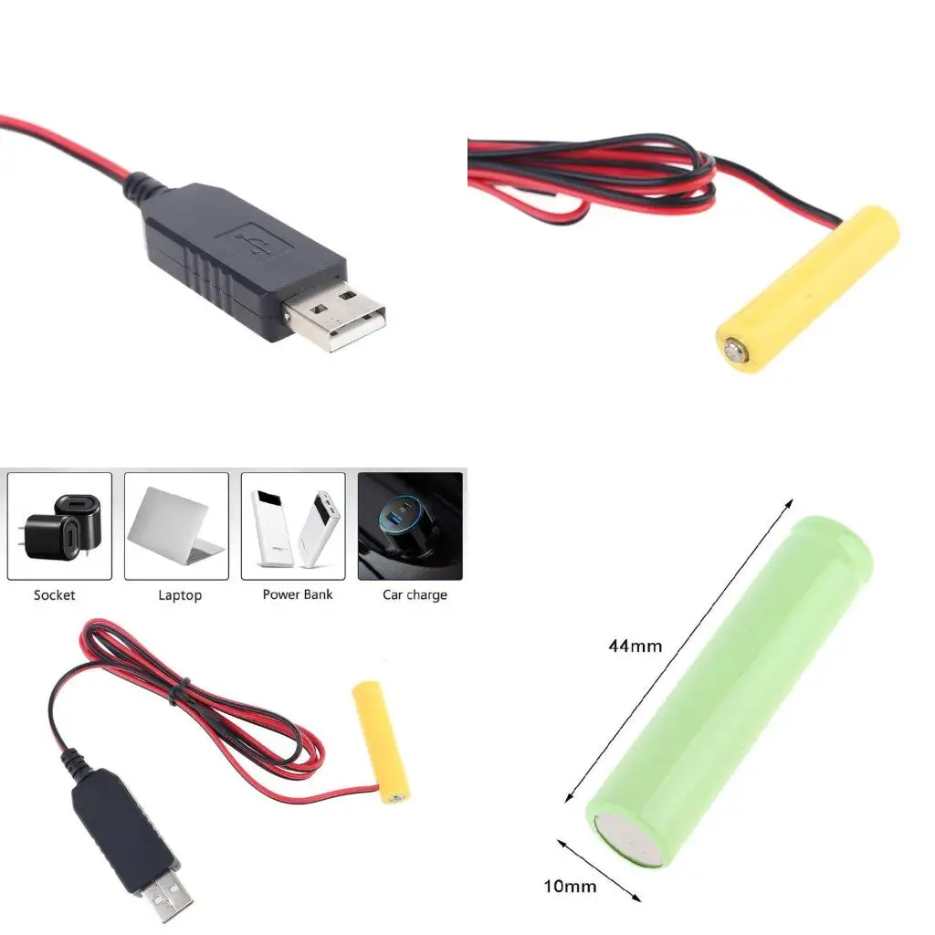 LR03 AAA Battery Eliminator Power Supply Cable 1.5V AAA Battery For Radio Electric Toy Clock LED Strip Light Calculator