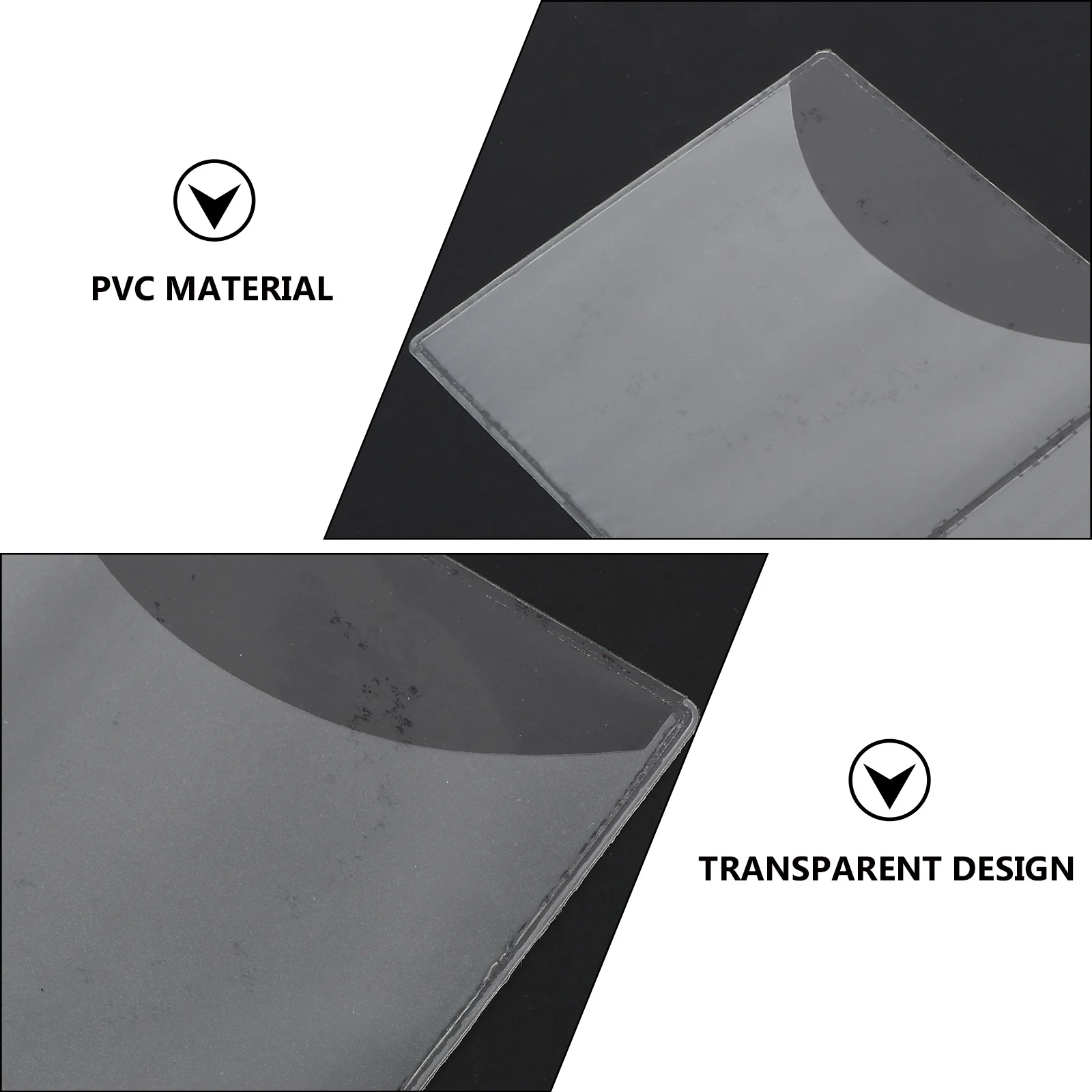 

10Pcs Car Parking Permit Holder Clear Plastic Windscreen Pass Pouch Static Cling Adhesive for Car Ticket Note Holder