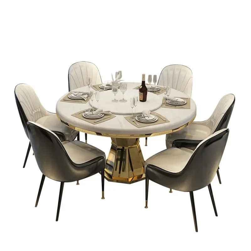 

Hot sale marble home furniture dining room table sets