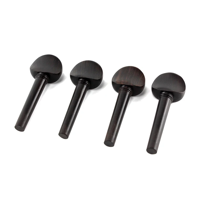 أوتار تشيلو خشبية من خشب الأبنوس ، إكسسوارات ضبط ، بدون ثقب ، قطع غيار الآلات الموسيقية لسيلو ، 4 روض