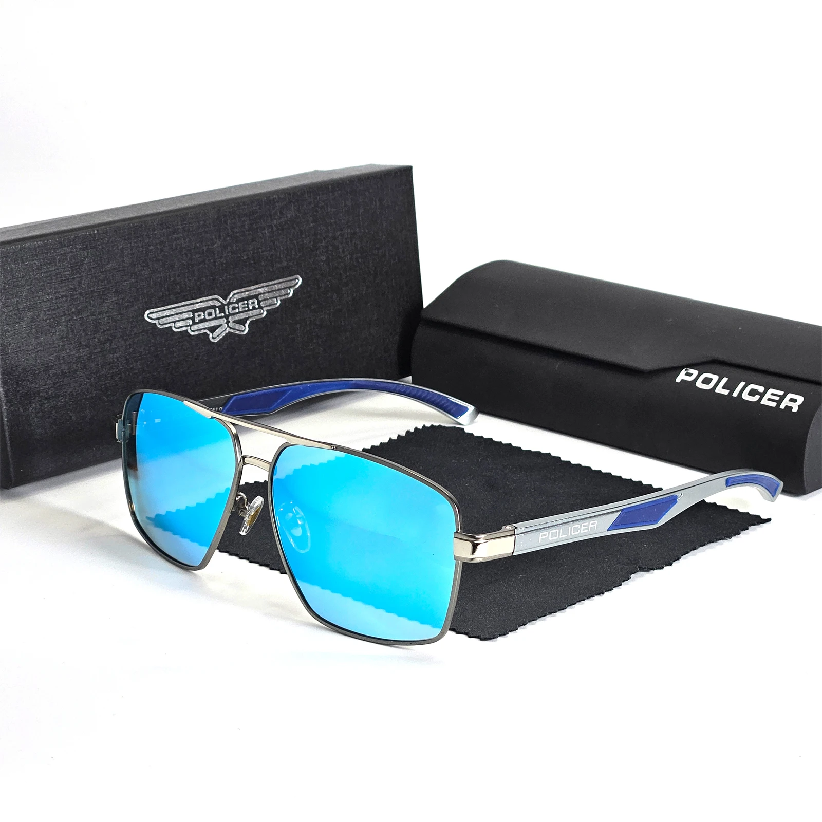 

Policer Sunglasses Polarized for Men High Quality Luxury brands Classic Sun Glasses Eyewears Pilot Goggle UV 400 Protection 3086