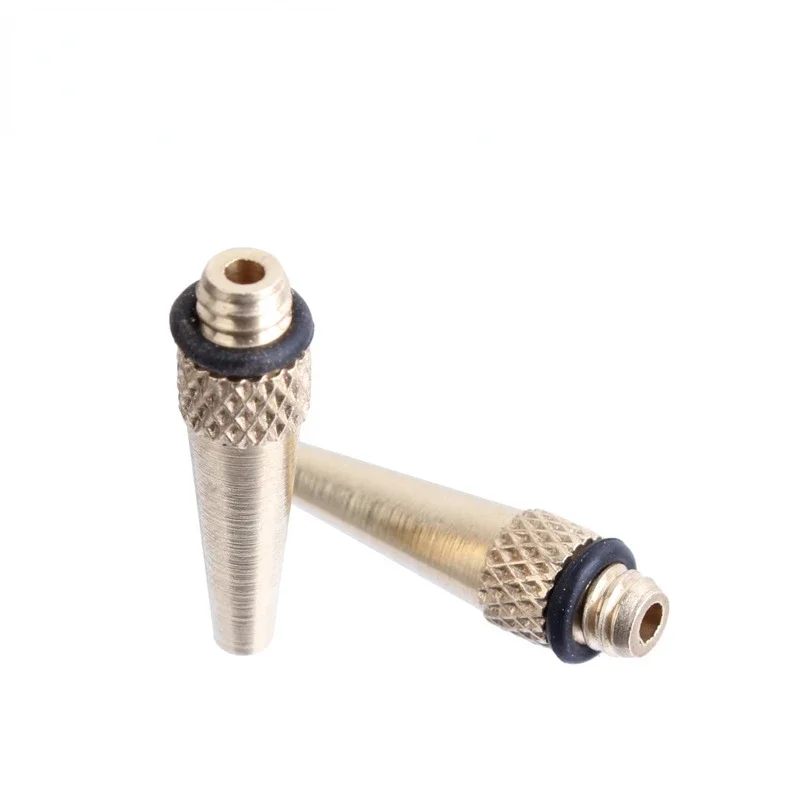 Bicycle Valve Adaptors For Road & MTB Bike Tire Pump Copper Inflator Pump Nozzle Kit Presta Schrader Valve Adapter Tube