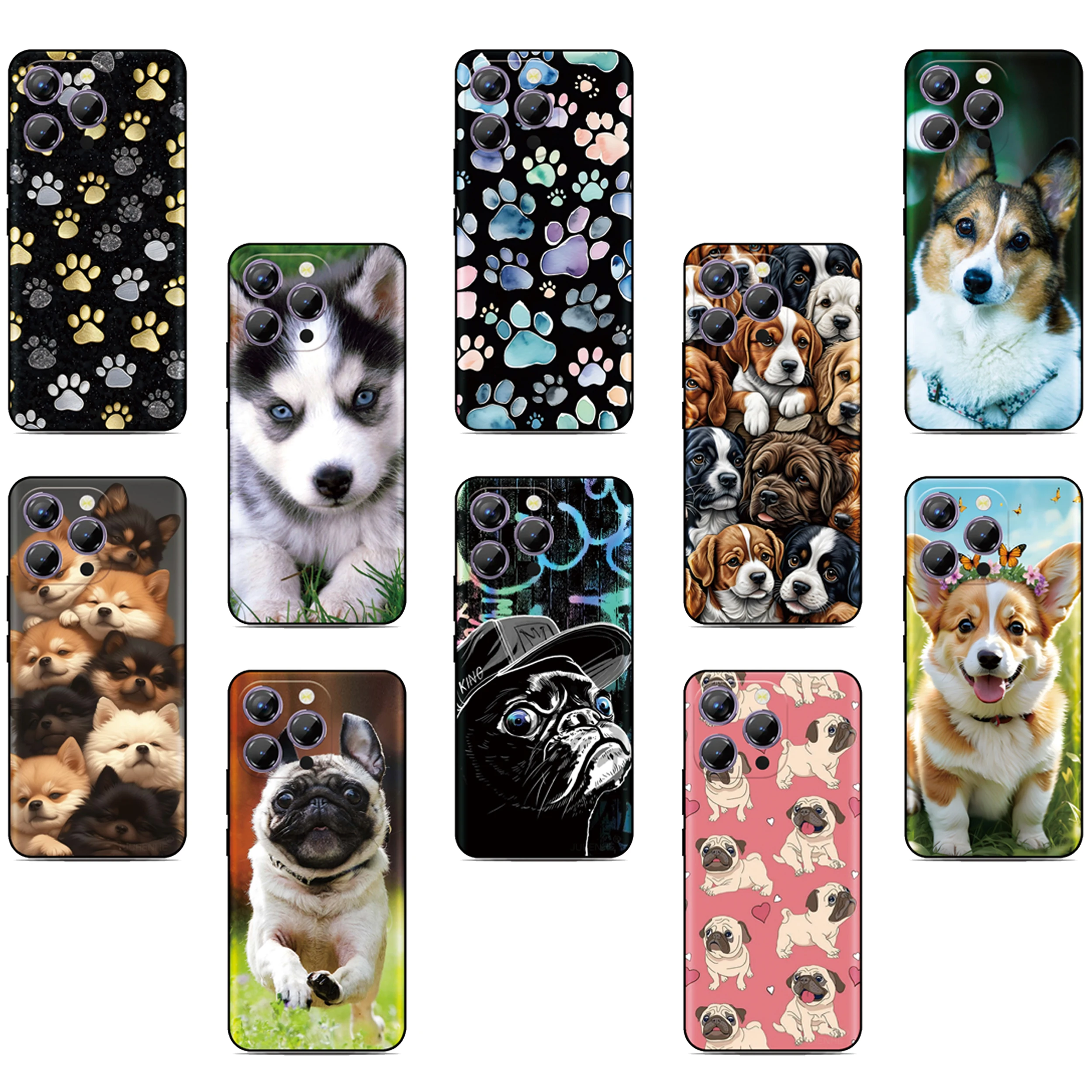 Чехол с изображением щенка для Cubot A40 X100 A20 A10 Max 5 3 P80 P50 X70 X50 Note 60 50 21 Nothing CMF Phone 1 2 Pro 2a 3a Lite