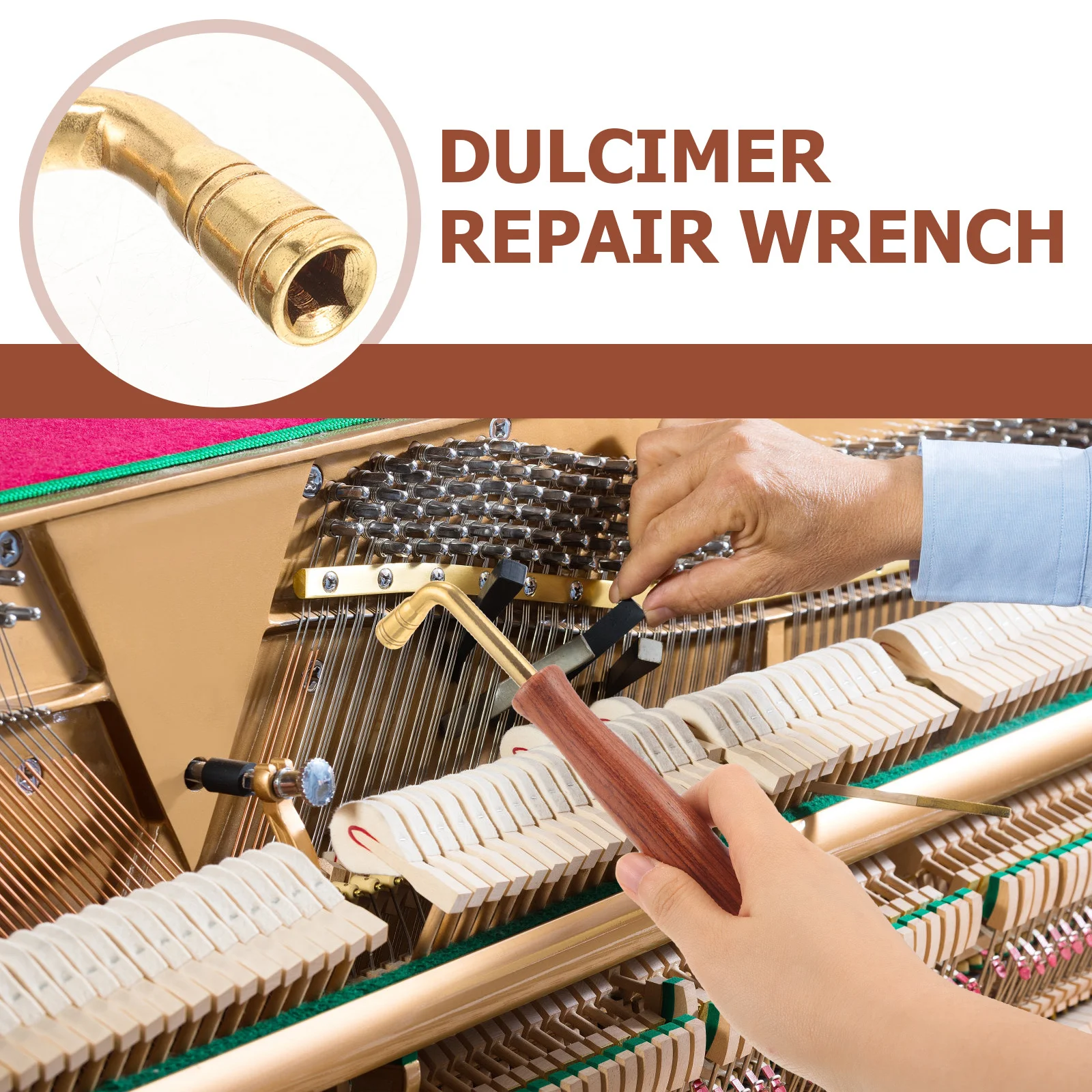 

Dulcimer Tuning Wrench Durable L-Shape Grip Professional Piano Tuning Tool Dulcimer Tuner Spanner Spanner Tool