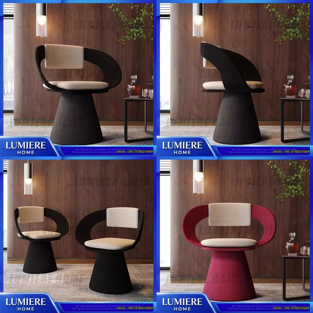 

Luxury Italian Style Swivel Dressing Stool Modern Minimalist Design Chair for Home Hotel Dining Room Accent Furniture