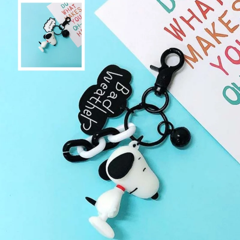 Snoopy Cartoon Keychain Charlie Brown Anime Figures Cute Toy Anime Merchandise Decoration Children Birthday Gift Christmas Gifts