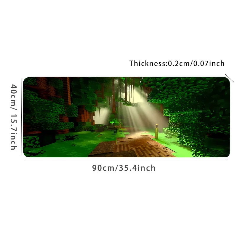 لوحة ماوس ألعاب كبيرة على شكل خريطة العالم من Pixel Style، حصيرة طاولة خضراء مع قاعدة مطاطية غير قابلة للانزلاق ولوحة حافة مخيطة للمكتب والمنزل #6