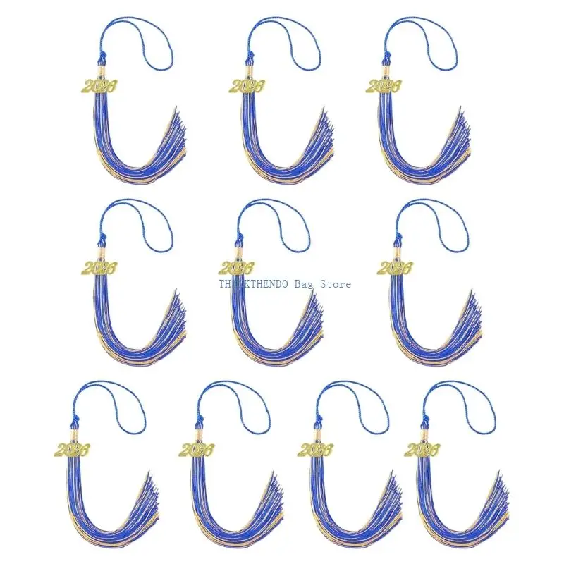 

340D Classical Graduation Hat Tassels Replacement Cap Fringed Set of 10 for Traditional Commencement Ceremonies Hat Decors