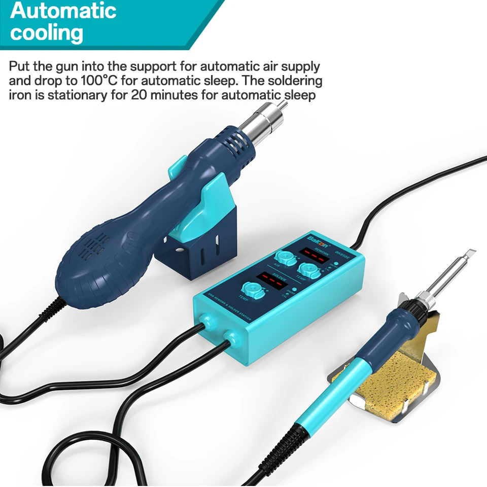Imagem -05 - Bakon em Estação de Solda de ar Quente para Bga Pcb Smt ic Reparação Portátil Estação de Retrabalho de Solda Ferramentas de Dessoldagem Bk858e