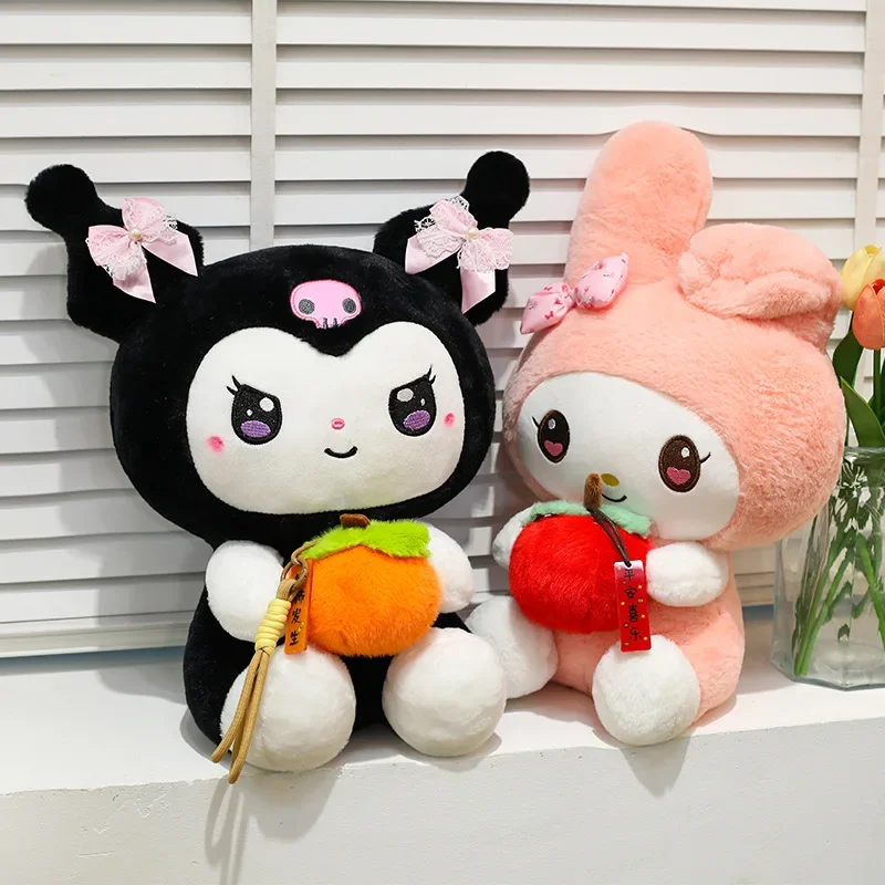 

New Sanrio 40/50/70CM Fruit Kuromi Plushies My Melody Cartoon Anime Peluche Kawaii Ornament Stuffed Animal Children Toy Gift