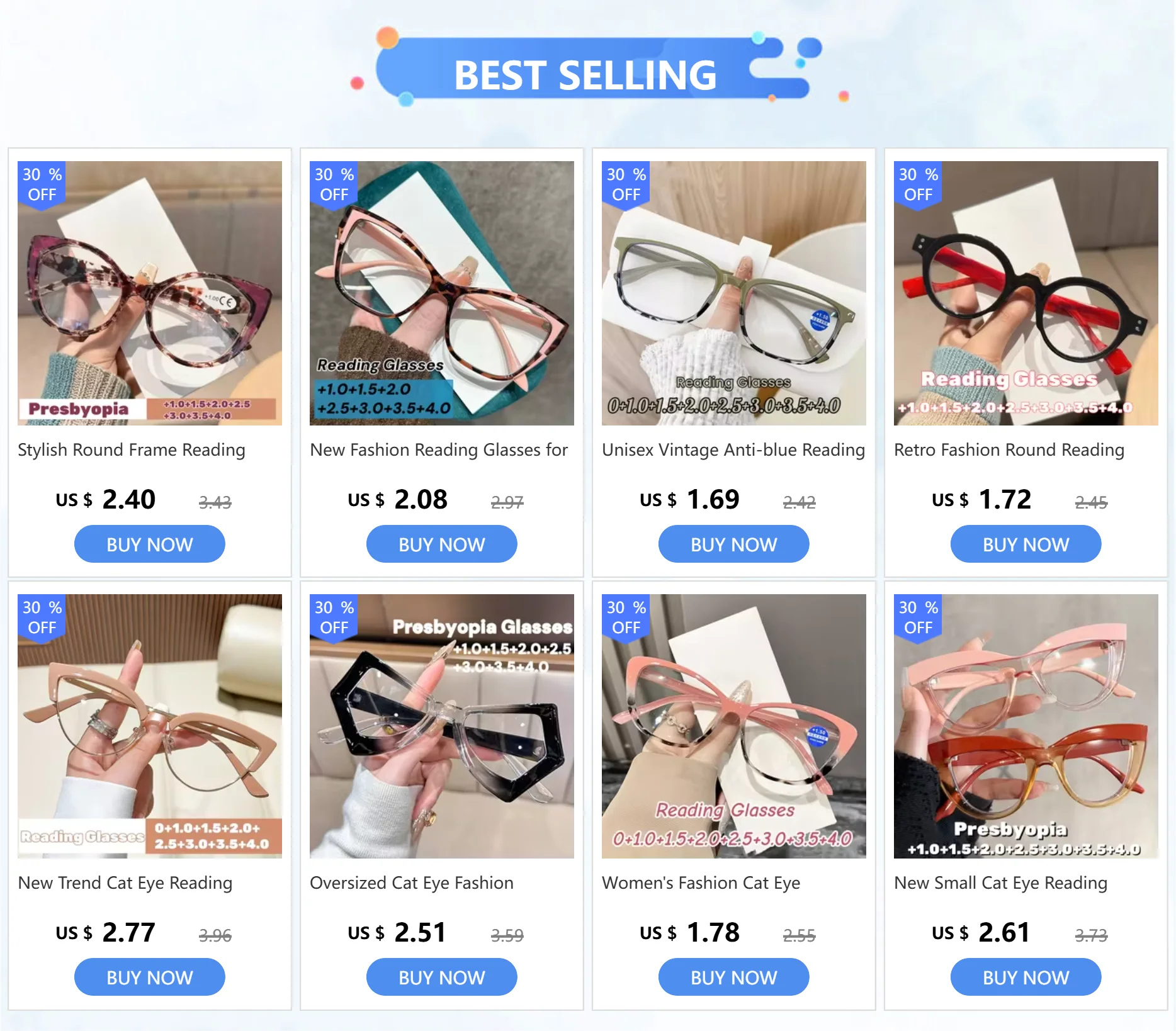 Frauen Große Cat Eye Lesebrille Trendy Modische Übergroßen Weit Anblick Brillen Männer Weibliche Anti-blau Plus Dioptrien Gläser – Detail 1