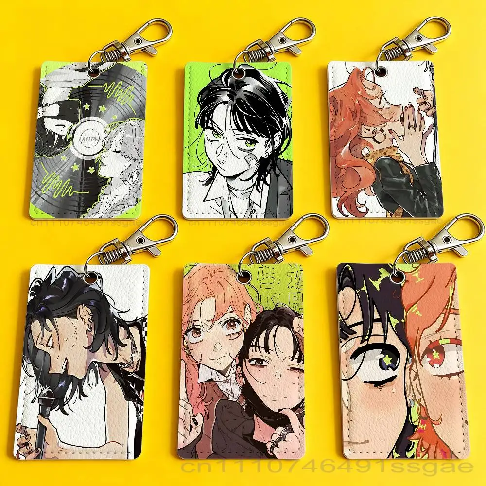 

Mitsuki Koga Aya T-tgswiiwagaa Card Holder Men And Womenn Universal Antirust Keychain Learther Access Drop Key Tag Ring