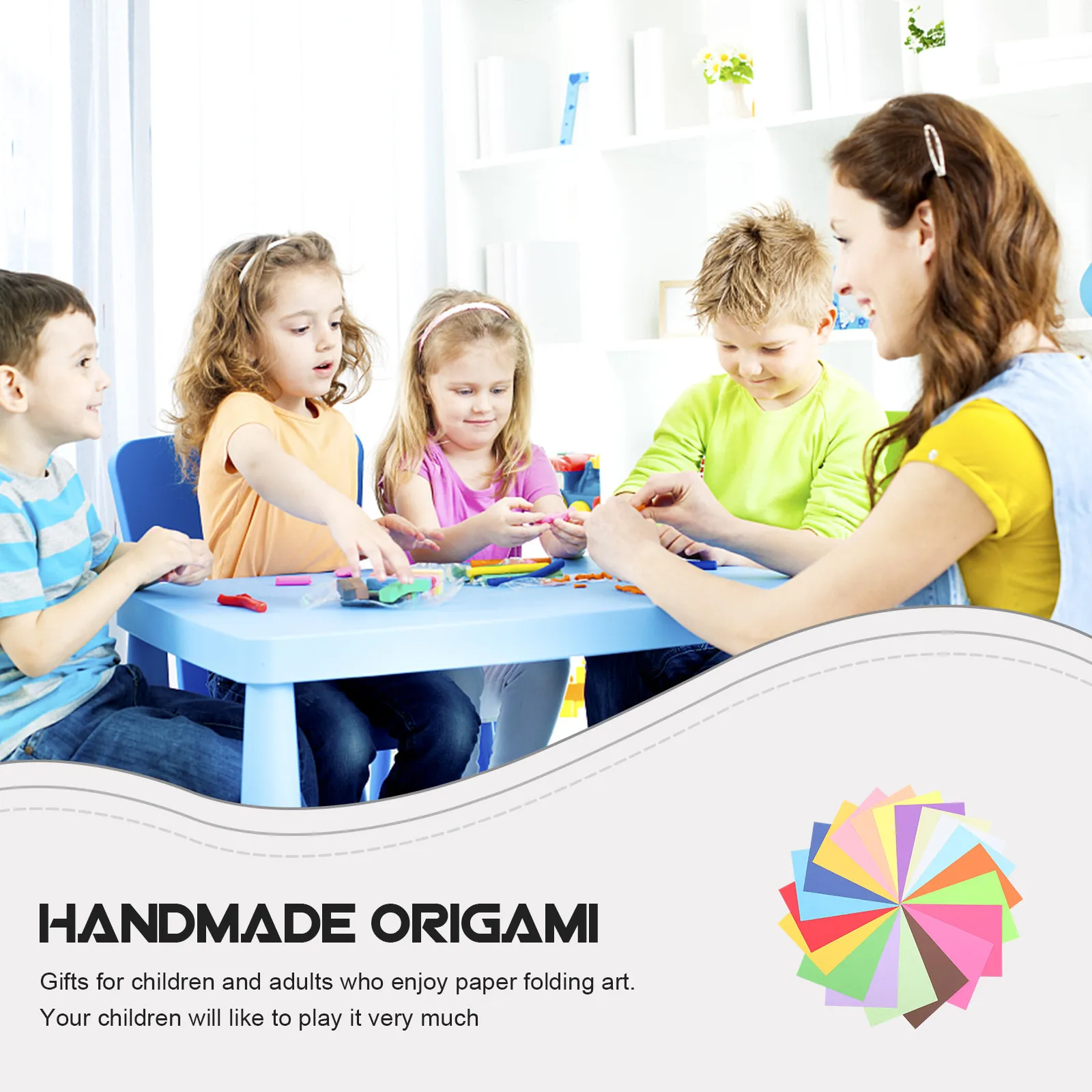 

100 шт. цветной бумаги для оригами, изысканные листы для складывания, для поделок своими руками, обучения детей, взаимодействия родителей и детей