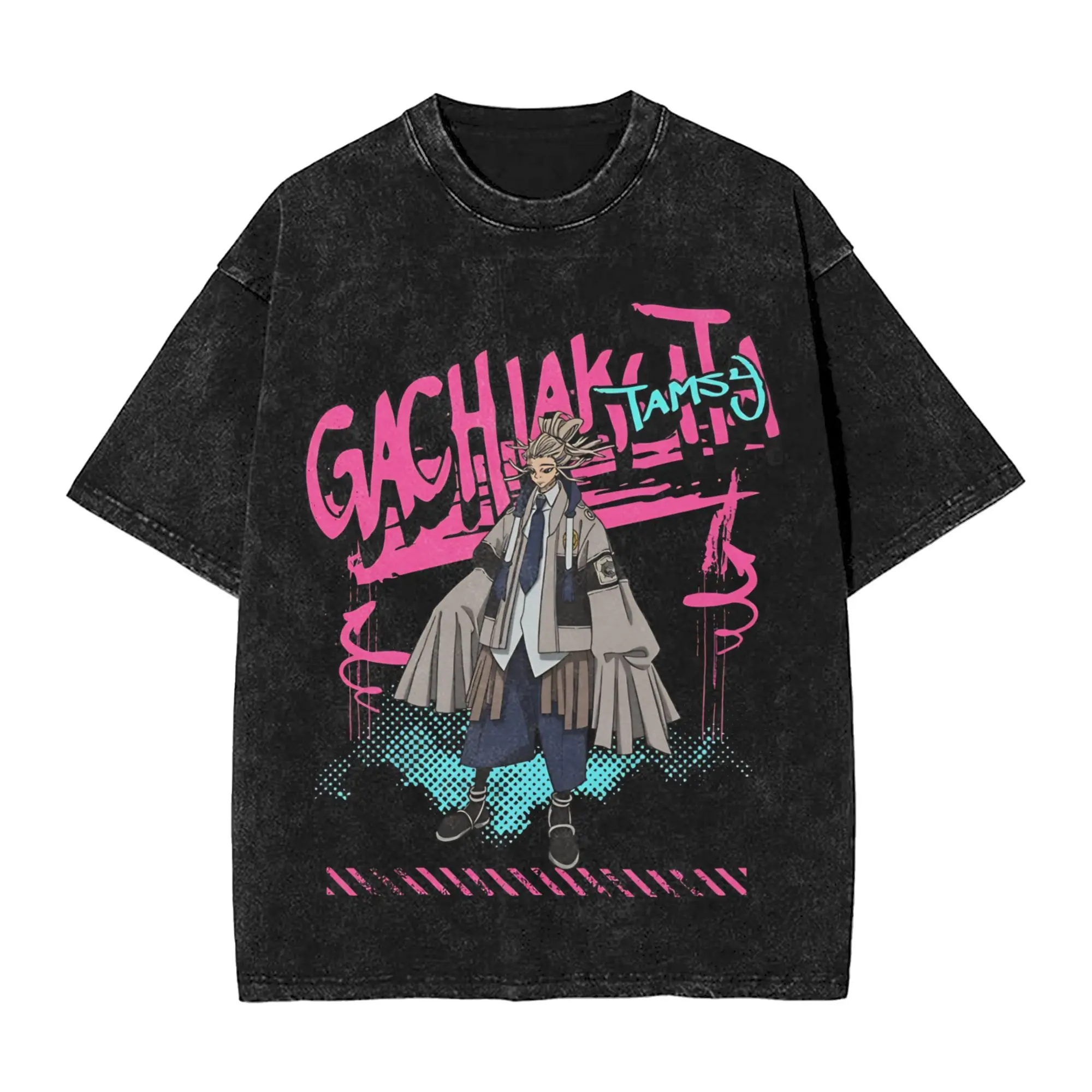 Washed T Shirts Tamsy Gachiakuta Manga Hip Hop Fashion T-Shirt Harajuku  Streetwear Short Sleeve Summer Tee Shirt for Men Women