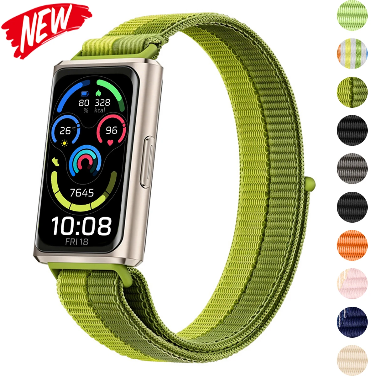 Nylon-Schlaufenarmband für Huawei Watch 11/11Pro, verstellbares elastisches Armband für Huawei Band 11/11Pro NFC, atmungsaktives Sportarmband Correa