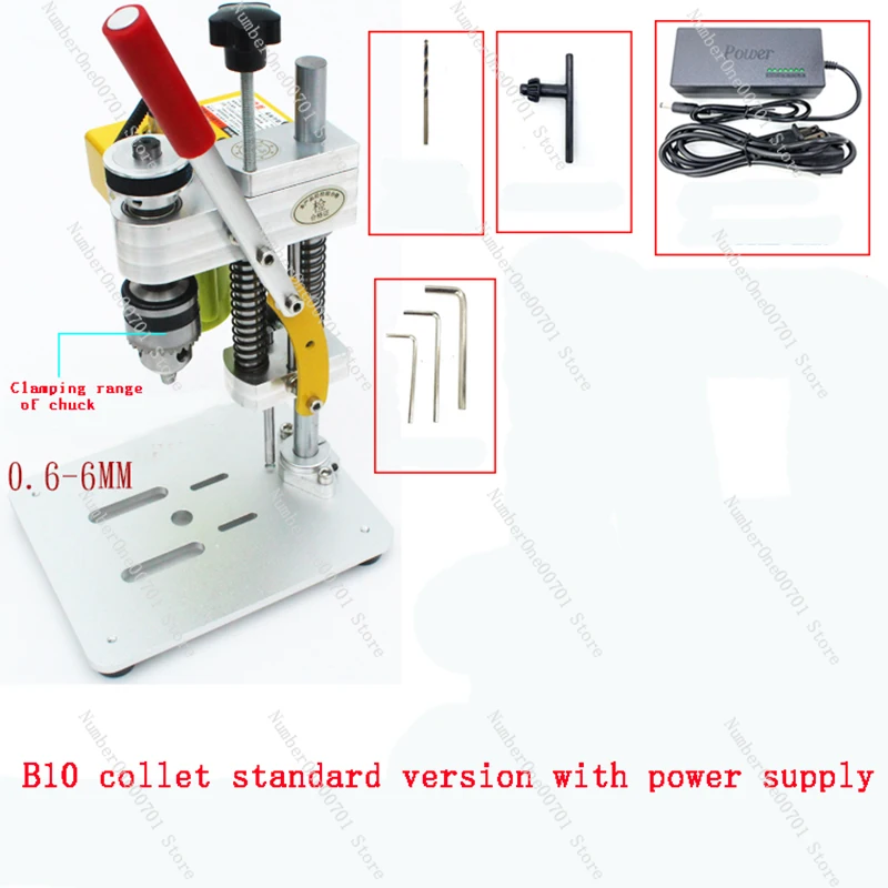 Mini Bohrmaschine Präzision Tisch Bohren Maschine Tragbare Benchtop Bohrer CNC 795 Motor B10 Chuck Metall Holz DIY Handwerk Werk