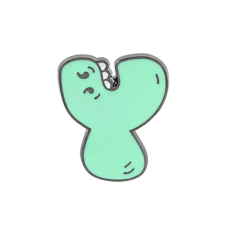 لطيف مضحك الأبجدية دبابيس الإبداعية شخصية 26 رسالة المينا دبابيس معدنية فريدة من نوعها الكرتون بروش شارات أفضل الأصدقاء