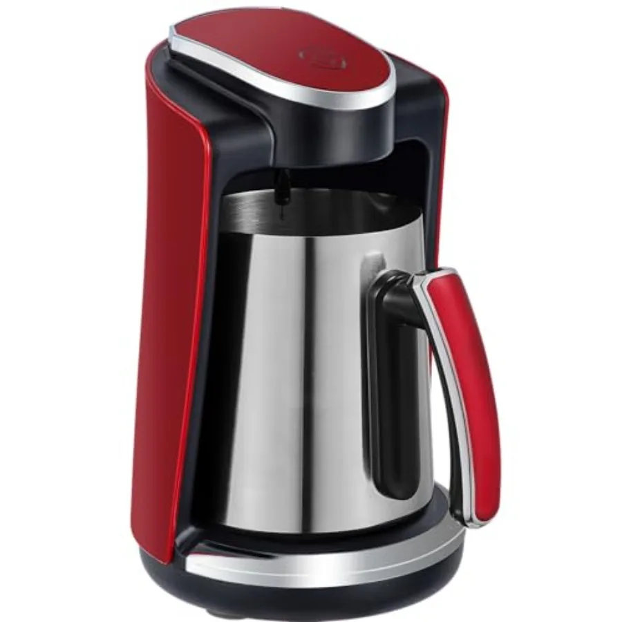 

One-Touch Mediterranean Coffee Maker Electric Turkish Greek and Armenian Coffee Machine - Stainless Steel Coffee Maker - Foam C