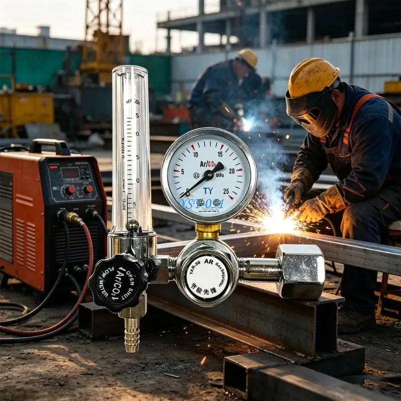 E15A High Precise Argon Regulator Welding Flows Meter For TIG MIG Welding Machine