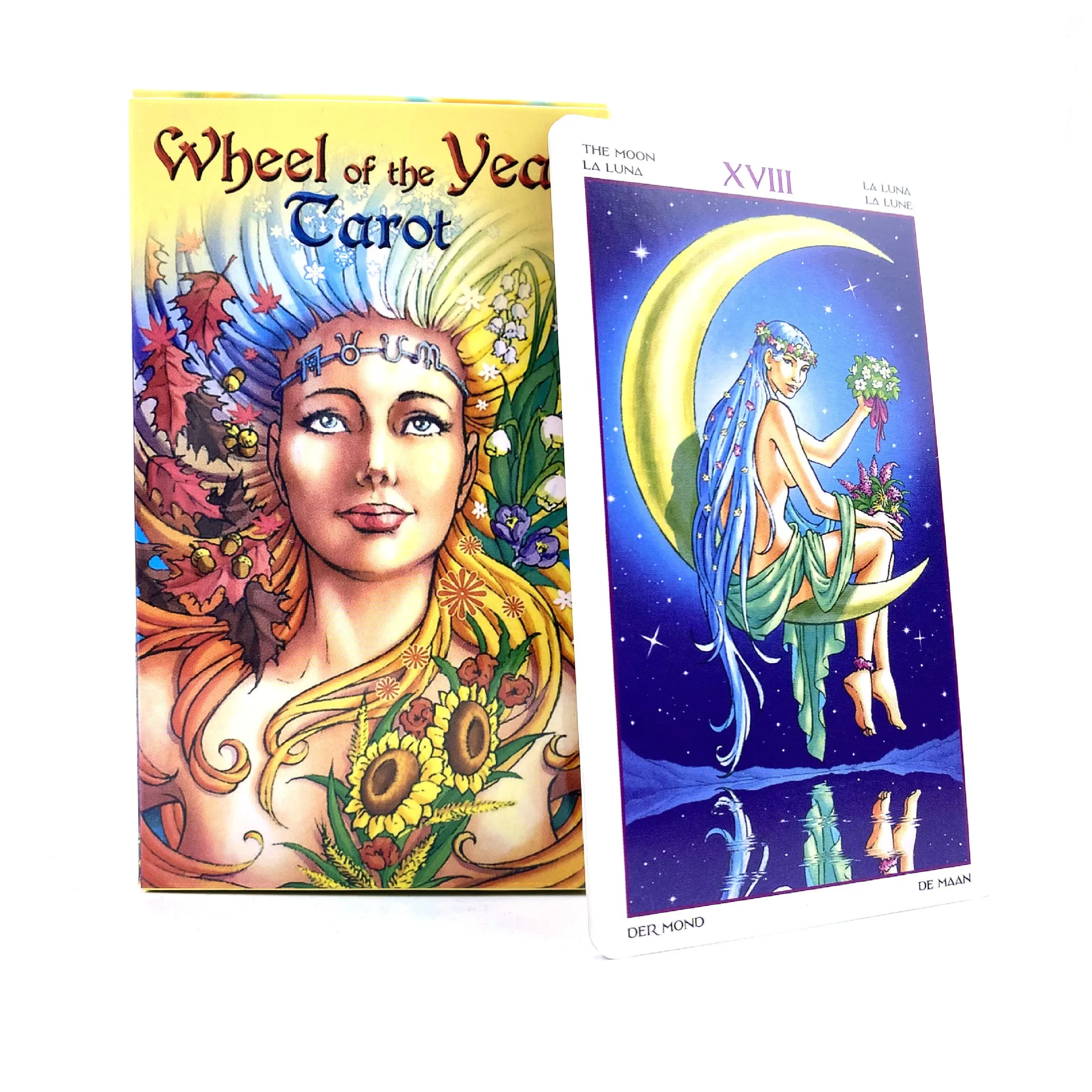 12*7cm Wheel Of Year Tarot Cards with paper manual board games tarot deck 78 cards