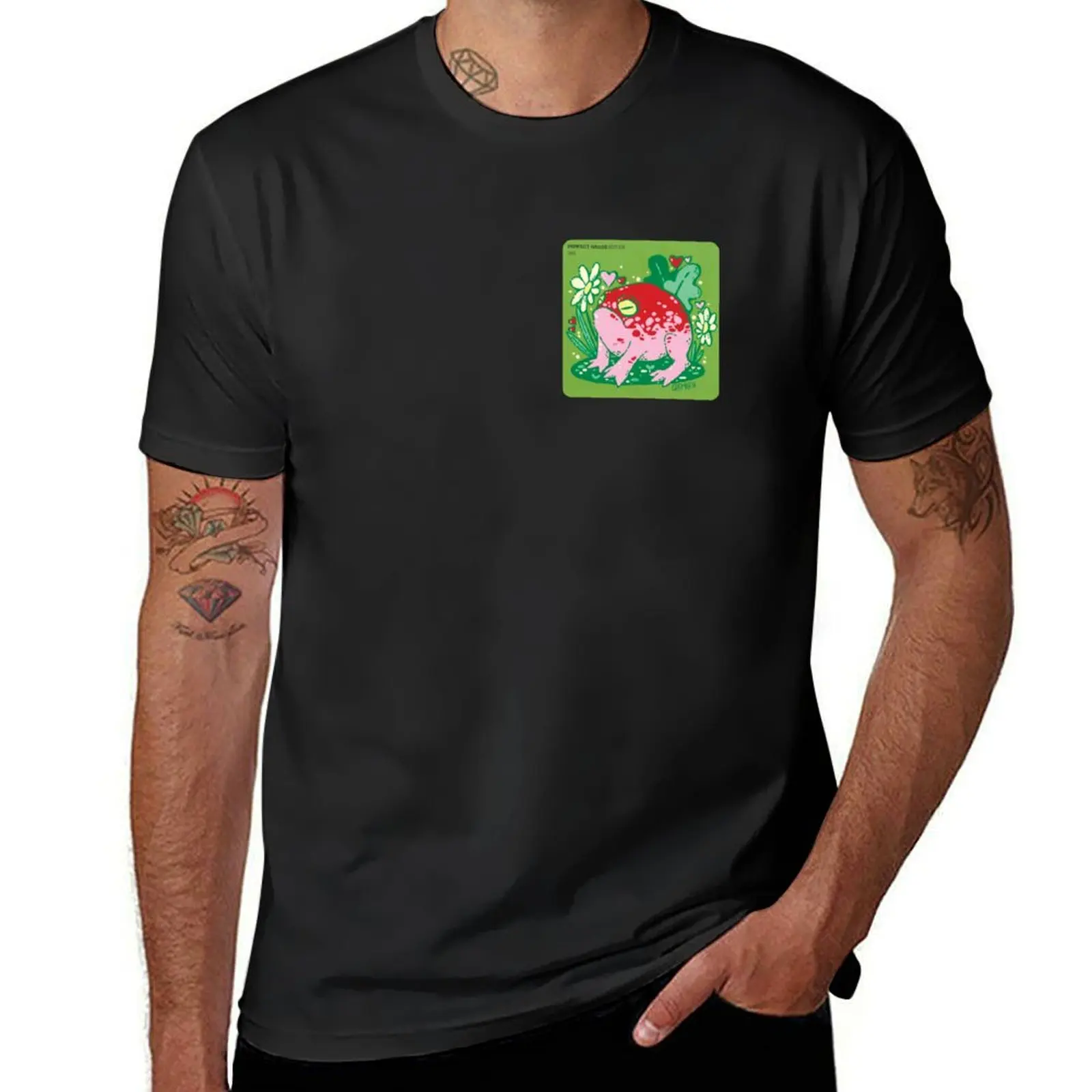 Strawbebby Frog Paint Swatch T-Shirt funnys plus size tops oversizeds cute tops tshirts for men